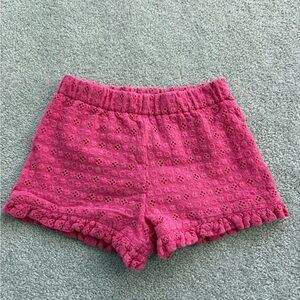Charming Kids Lace Shorts in Pink